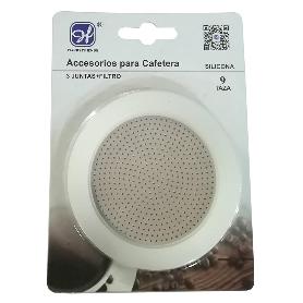 JUNTAS CAFETERA SILICONA 9 TAZAS + FILTRO BLISTER 3