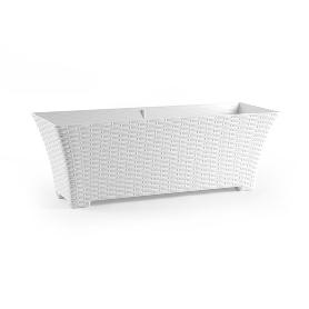 JARDINERA RATTAN 67 CM BLANCA