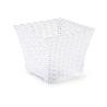 MACETA RATTAN CUADRADA 15 CM TRANSPARENTE