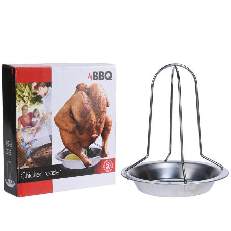 ASADOR POLLOS INOXIDABLE VARILLA 17X22 CM