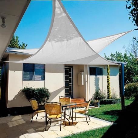 TOLDO VELA SOMBRA JARDIN TRIANGULAR 3,6X3,6X3,6 METROS BLANCA