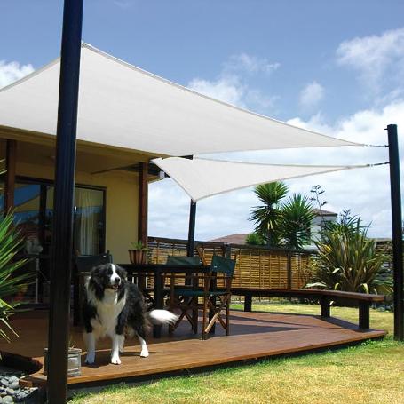 TOLDO VELA SOMBRA JARDIN CUADRADA 3,6X3,6 METROS BLANCA