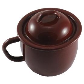 PUCHERO ESMALTE MARRON 1 L 12 CM