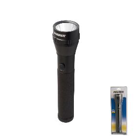 LINTERNA LED DE MANO DE ALUMINIO A PILAS	(2 D) ALTA LUMINOSIDAD 120 LUMENES (3 FUNCIONES) MANGO ESTRIADO