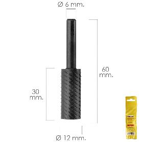 FRESA ROTATIVA PARA METAL CILINDRICA Ø 12 MM. PARA TALADRO / FRESADORA