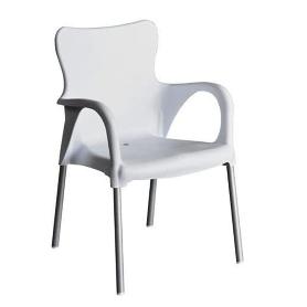 SILLON RESINA ALUMINIO BLANCO 8306AL/1