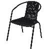 SILLON METAL RESINA RATAN NEGRO