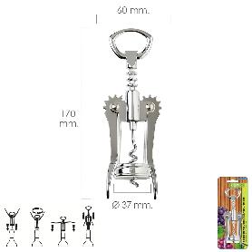 SACACORCHOS DOBLE PALANCA CROMADO