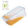 RECIPIENTE HERMETICO PLASTICO RECTANGULAR 240 ML. 12.5X8.5X4.5 (ALT.) CM.