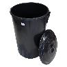 CUBO BASURA CON TAPA 120 L NEGRO