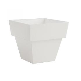 MACETA LIMITED CUADRADA 14 CM BLANCO