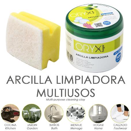 ARCILLA LIMPIADORA MULTIUSOS TARRO 500 GRAMOS.