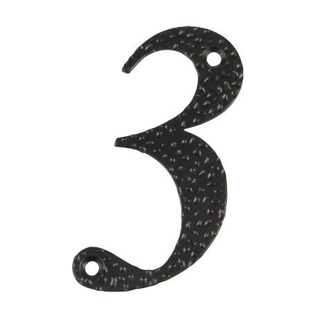 NUMERO 3 -M.4 NEGRO 10CM. DISPLAY