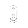 SOPORTE LATERAL OVAL NIQUELADO CAJA-100