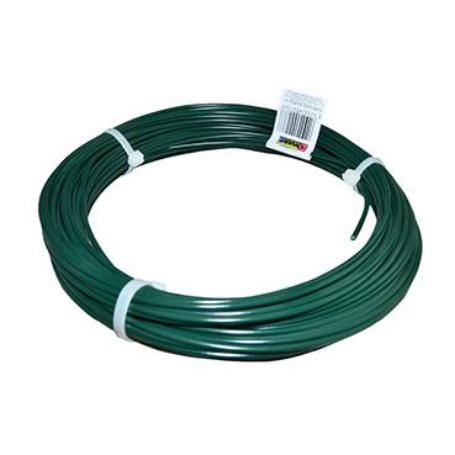 ALAMBRE FORRADO VERDE ROLLO 25M