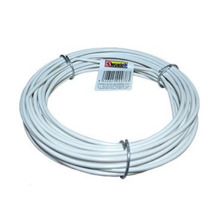 ALAMBRE FORRADO BLANCO ROLLO 15M