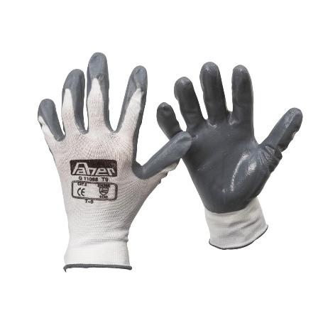 GUANTE NYLON  NITRILO GRIS T-7 PAR