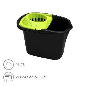 CUBO FREGONA CON ESCURRIDOR RECTANGULAR 16 LITROS