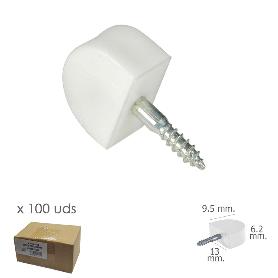 SOPORTE ESTANTERIA TORNILLO PEQUEÑO BLANCO (CAJA 100 UNIDADES)