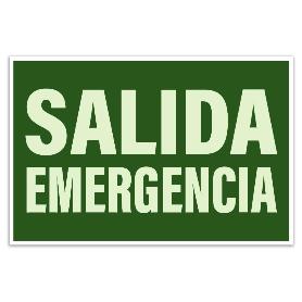 CARTEL 29,7X21 CM SALIDA EMERGENCIA 1034L