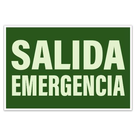 CARTEL 29,7X21 CM SALIDA EMERGENCIA 1034L