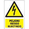 CARTEL ADHESIVO 7,5X5,,5 CM PELIGRO RIESGO ELECTRICO