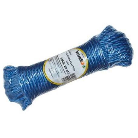 CUERDA PLASTICO 4 MM AZUL ROLLO 20M