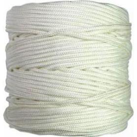 CUERDA TRENZADA 4MM.  BLANCA ROLLO 200MT.