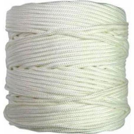 CUERDA TRENZADA 4MM.  BLANCA ROLLO 200MT.