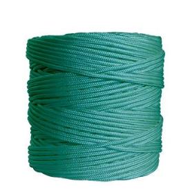 CUERDA TRENZADA 4MM.  VERDE ROLLO 200MT.