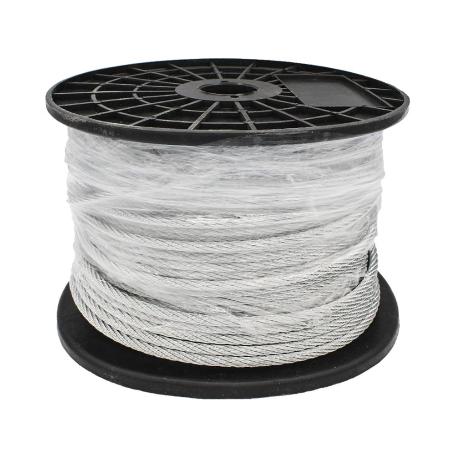 CABLE ACERO 3 MM GALVANIZADO 6X7X1  ROLLO 100 M