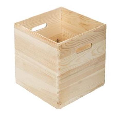 CAJA MADERA PINO SIN TAPA 300X300X300MM