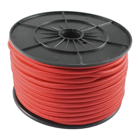 CORDON ELASTICO 8 MM ROJO ROLLO 50M