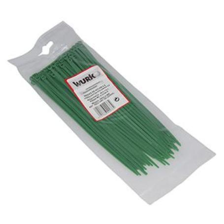 BRIDAS VERDES 3.6X140 MM BOLSA 100