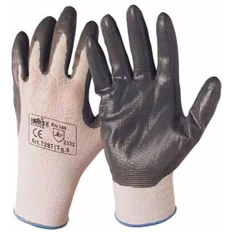 GUANTE NYLON CON NITRILO T8 GRIS PAR