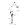 MONOMANDO FREGADERO FLEXIBLE OMNIA 23631-B