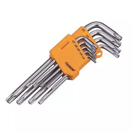 LLAVES TORX LARGAS CROMO VANADIO JUEGO 9