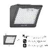 APLIQUE SOLAR LED 250 LUMENES CON SENSOR DE MOVIMIENTO Y CREPUSCULAR IP65