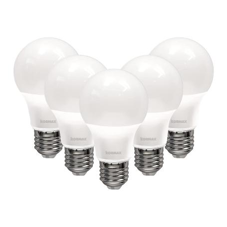 LAMPARAS LED A60 9W E27 LUZ FRIA STANDAR PACK 5