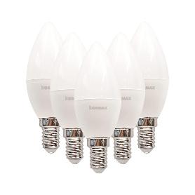 LAMPARAS LED C37 5W E14 VELA LUZ CALIDA  PACK 5