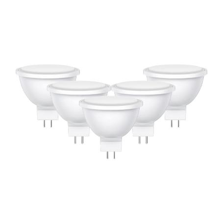 LAMPARAS LED MR16 6W LUZ FRIA DICROICA PACK 5