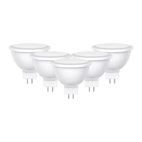 LAMPARAS LED MR16 6W DICROICA, LUZ CALIDA PACK 5