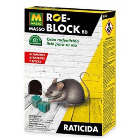 RATICIDA BLOQUE MASSOBLOCK 260 GRAMOS