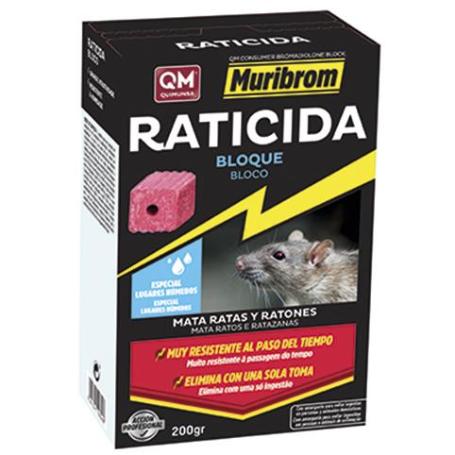 RATICIDA BLOQUE 20GR ENVASE 200GR