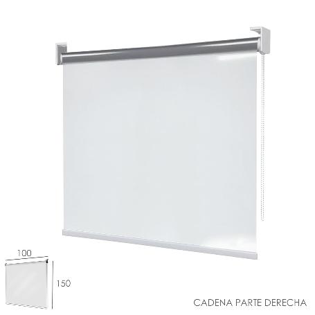 MAMPARA CORTINA ENROLLABLE PVC TRANSPARENTE, MEDIDAS 100 X 150 CM. CADENA LADO DERECHO