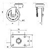 RUEDA GIRATORIA TW0167 60MM