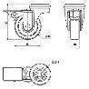 RUEDA GIRATORIA TW0176-50 CON FRENO