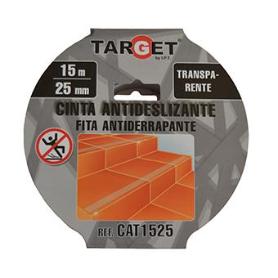 CINTA ANTIDESLIZANTE TRANSPARENTE 25MM R/15MT.