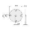 PLACA METAL MATE D66 ROSCA M8 ZINCADO PARA PATAS