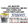 BLISTER TORNILLO ROSCA METAL CABEZA HEXAGONAL DIN 933 CON TUERCA CINCADO LARGO 30MM METRICA M-6